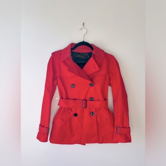 Coach Classic Red Trench Coach XXS(XS fit)- worn less than 5 times - Picture 1 of 4